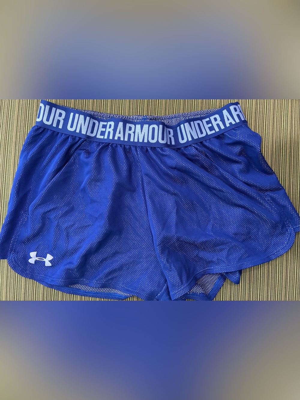 Under Armour Deep Royal Blue Training Shorts metallic women’s XS running active